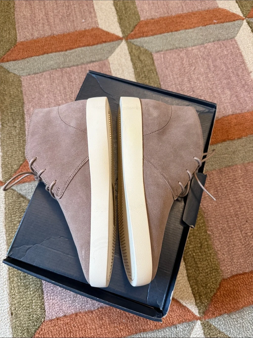 Men's Taupe Suede Lace-Up Chukka Sneakers